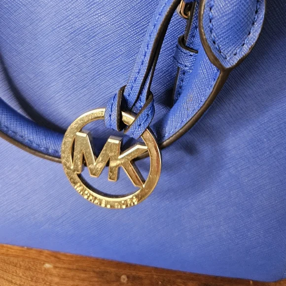 Michael Kors Ciara Satchel Cerulean Blue - Picture 2 of 5